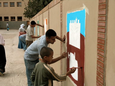 Réalisation d'une fresque
