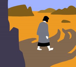 illustration Jésus au désert