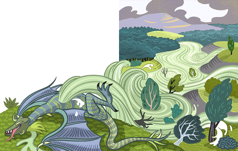 illustration Légende des étangs de Passin