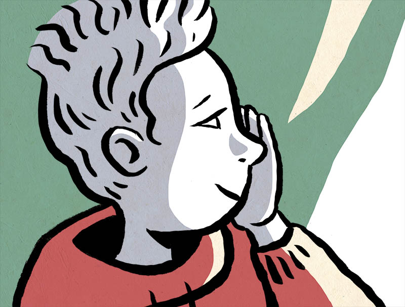 formation kamishibaï 20 Image d'un petit garçon regardant par la fenêtre