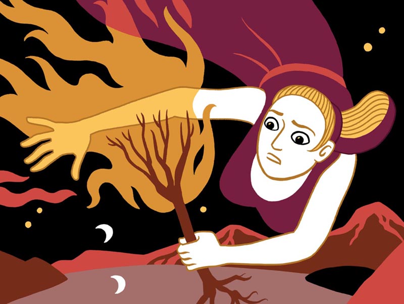 Créations kamishibaï 2 Déesse volant dans le ciel