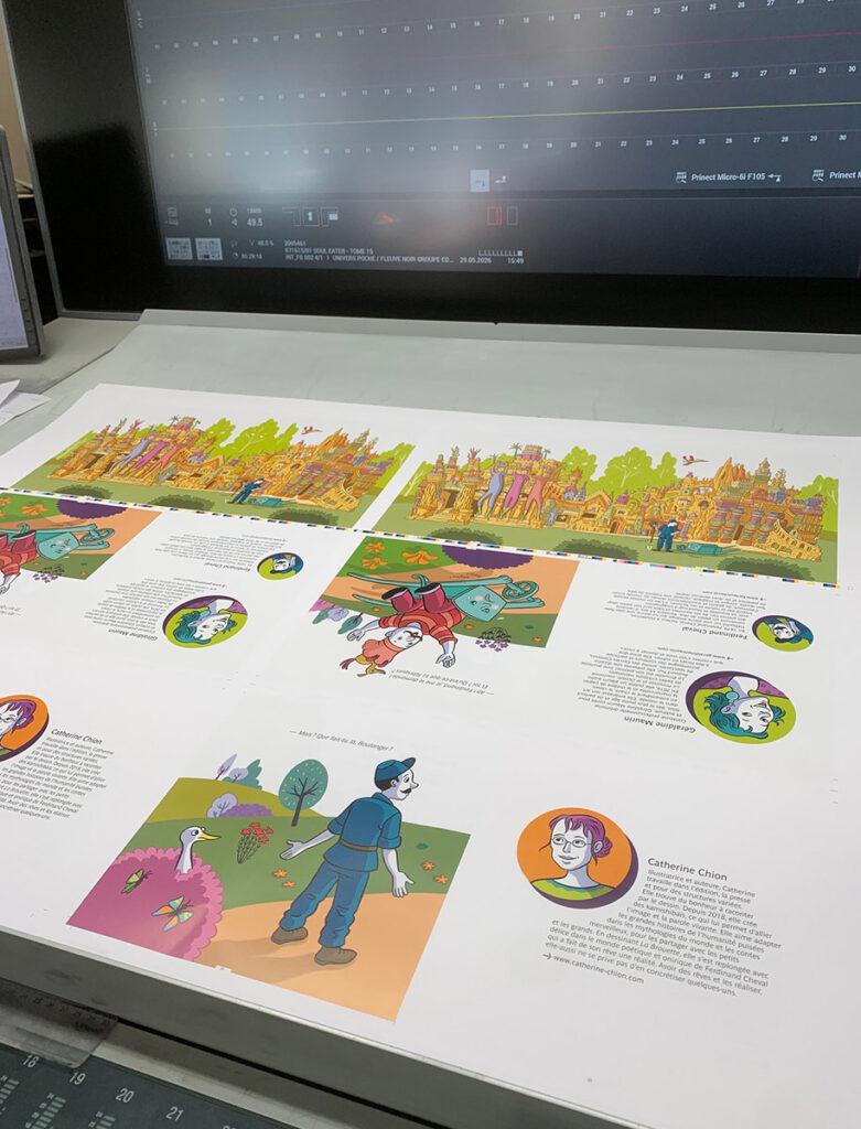 photo de l'impression d'un livre