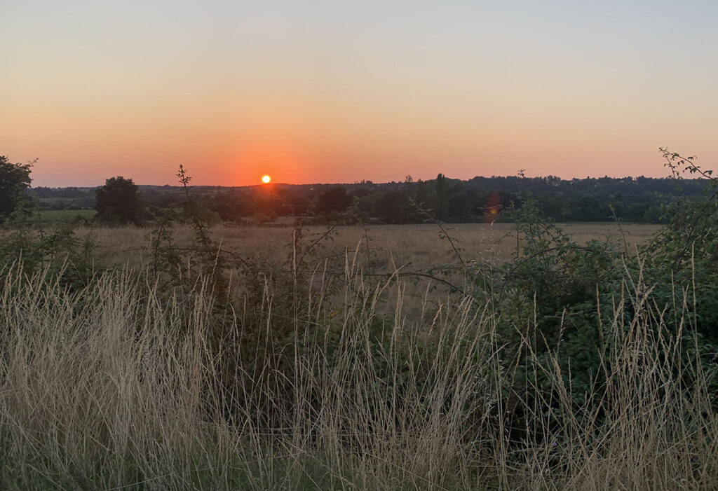 Photo d'un coucher de soleil